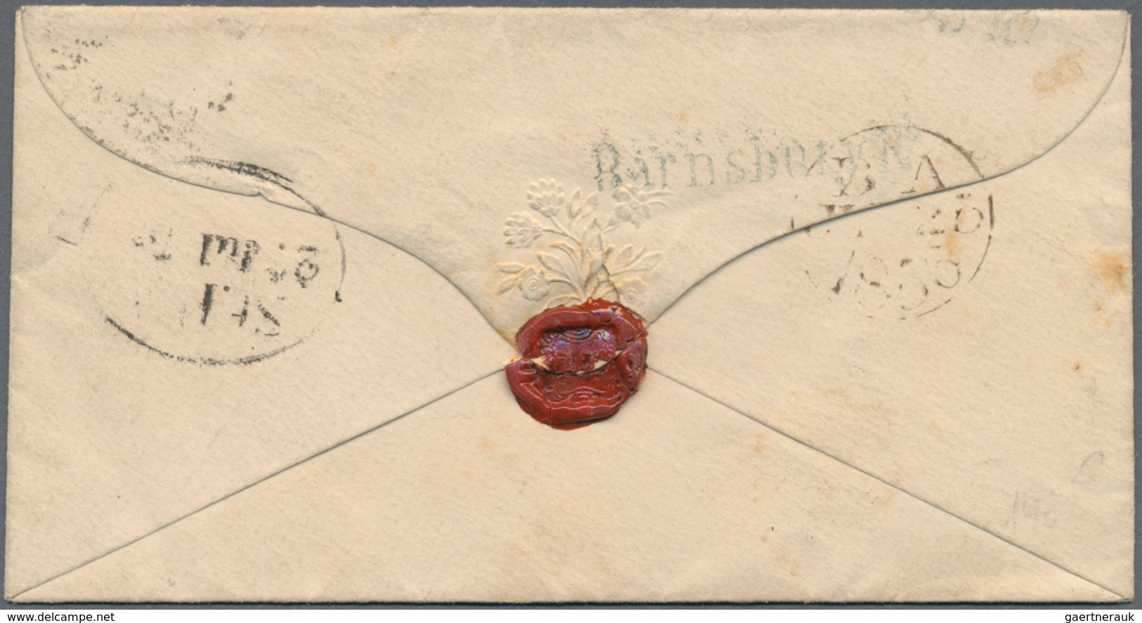 Hamburg - Besonderheiten: Incoming Mail: 1856, England 1 D. Rotbraun Mit Nummer "10" Auf Kleinformat - Hamburg