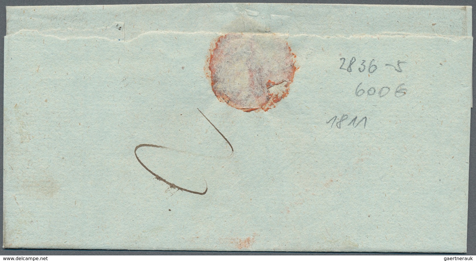 Hannover - Vorphilatelie: 1811, Faltbriefhülle Ohne Inhalt Mit Rotem Departement-Stempel "P. 130 P. - Prephilately