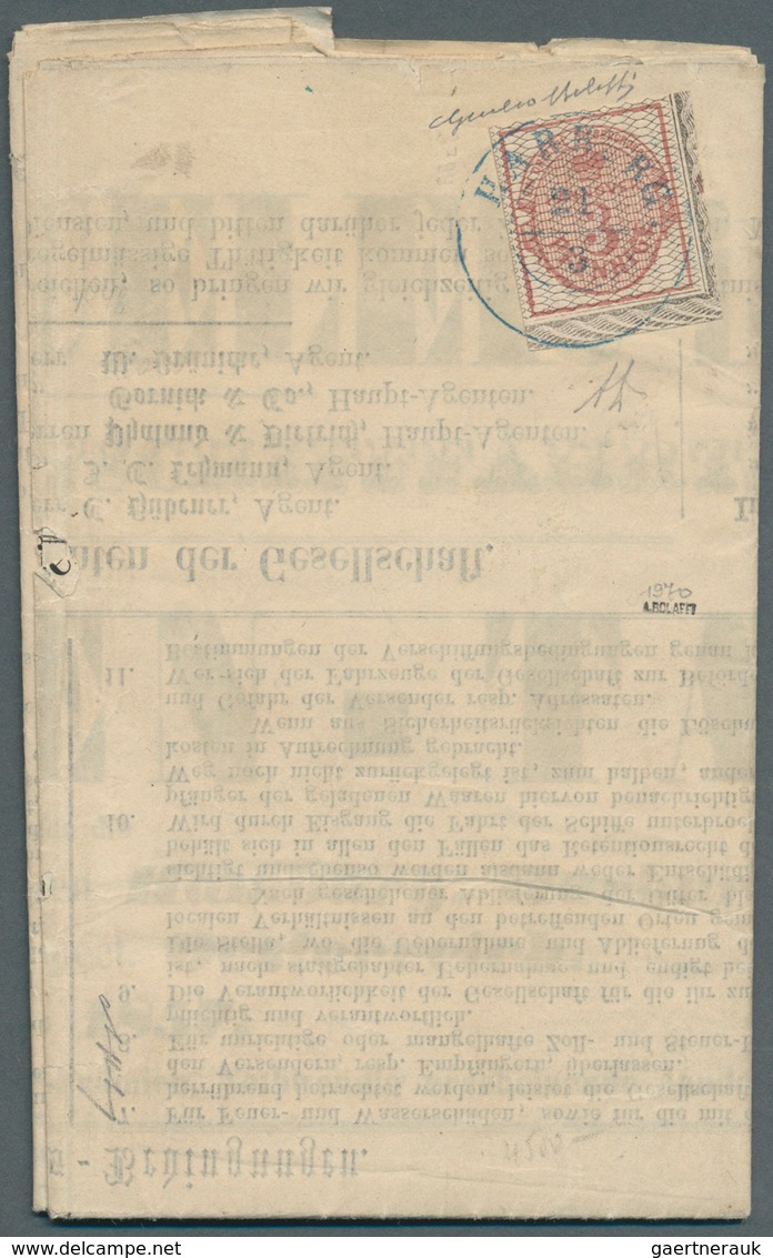 Hannover - Marken Und Briefe: 1856/57, 3 Pfennige/½ Sgr. Mit Grauschwarzem Netzwerk Aus Der Rechten - Hanovre