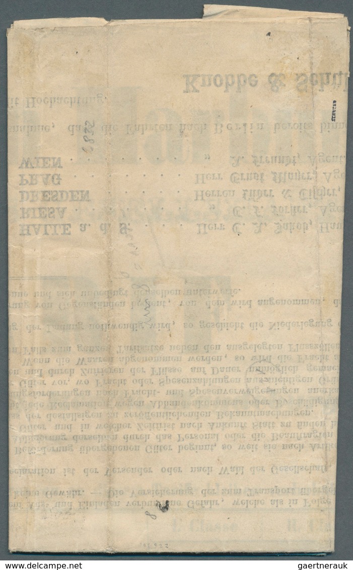 Hannover - Marken Und Briefe: 1856/57, 3 Pfennige/½ Sgr. Mit Grauschwarzem Netzwerk Aus Der Rechten - Hanover