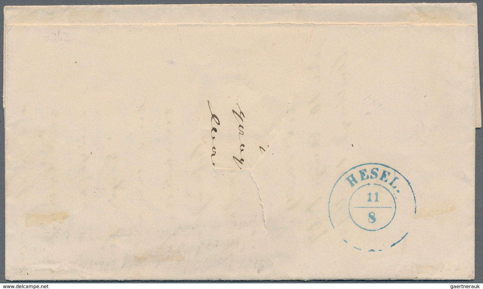 Hannover - Nachverwendete Stempel: NORDERNEY, Blauer Ra2 "NORDERNEY / 10 AUGst 12-1" (1867), Zwei Kl - Hanovre