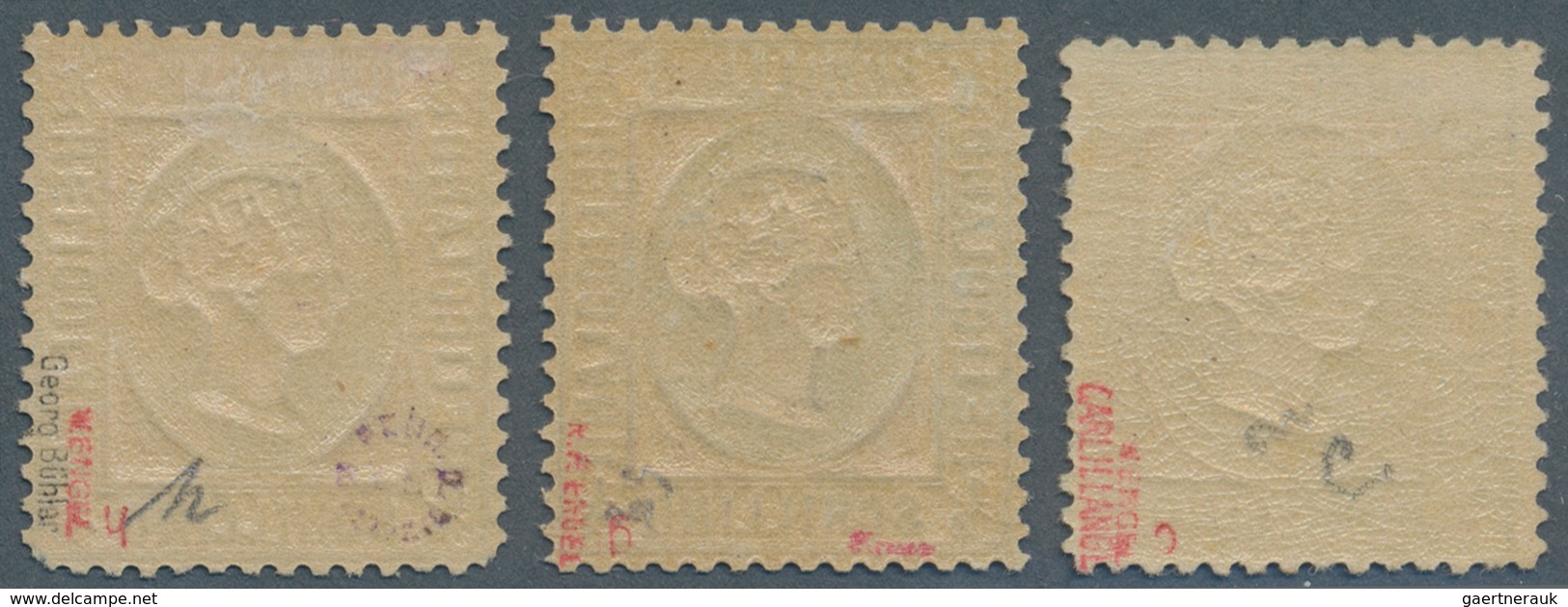 Helgoland - Marken Und Briefe: 869, QV ½ Schilling Je In C-Farbe Grünoliv/karminrot Auf Normalem Pap - Helgoland