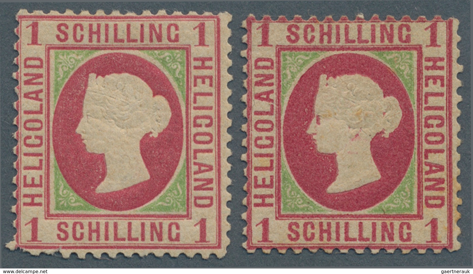 Helgoland - Marken Und Briefe: 1869, QV 1 Schilling Auf Dickem Papier Mit Gitterstruktur In C-Farbe - Héligoland