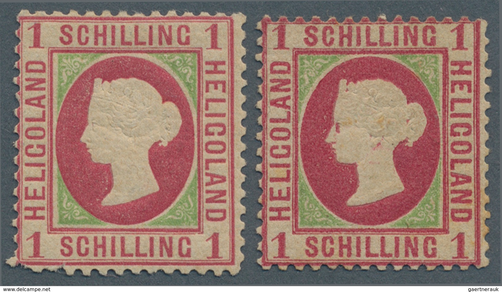 Helgoland - Marken Und Briefe: 1869, QV 1 Schilling Auf Dickem Papier Mit Gitterstruktur In C-Farbe - Helgoland