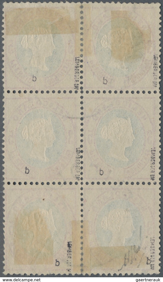 Helgoland - Marken Und Briefe: 1875, QV 3 F / 5Pf. Im SECHSERBLOCK Mit Rundstempel "HELIGOLAND JU 10 - Helgoland