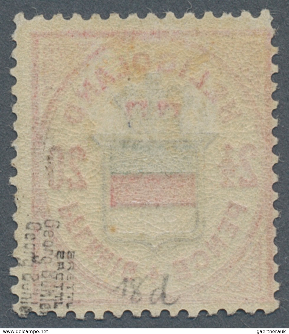 Helgoland - Marken Und Briefe: 1876, 21/2 P/20 Pfg. In SELTENER FARBE Lebhaftrot (UV Gelborange)/gra - Helgoland