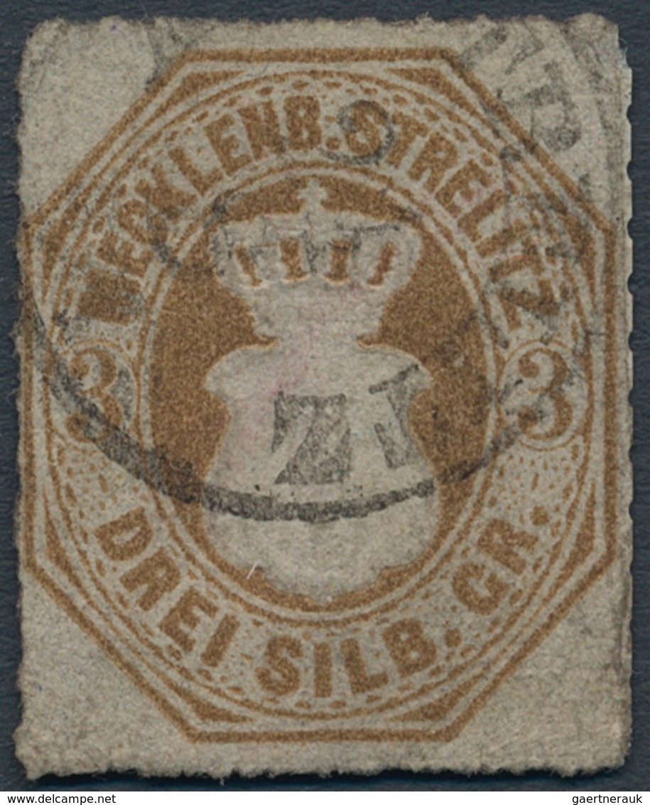 Mecklenburg-Strelitz - Marken Und Briefe: 1864, 3 Sgr Braunocker Sauber Und Zentral Entwertet, Signi - Mecklenburg-Strelitz