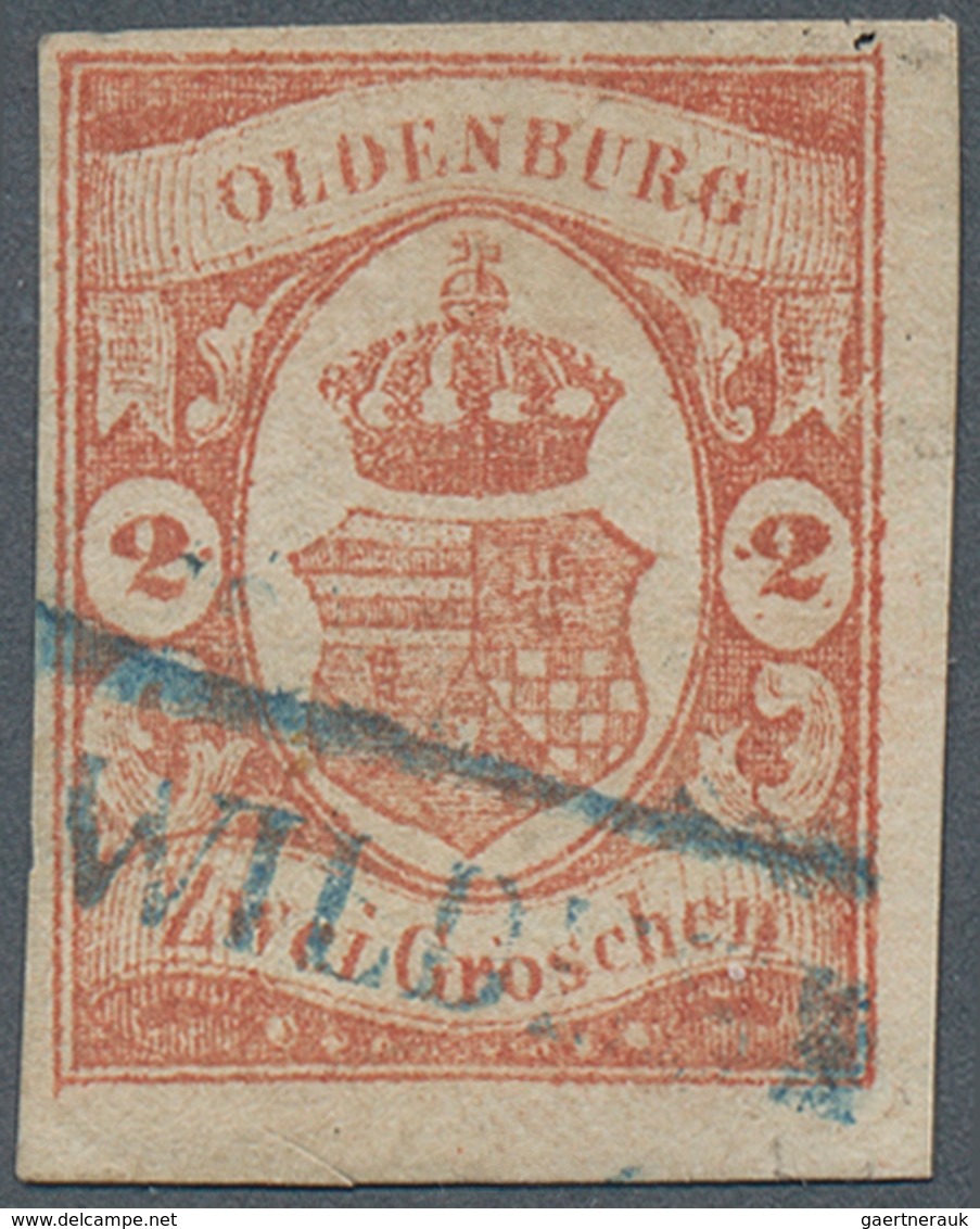 Oldenburg - Marken Und Briefe: 1861, 2 Gr Zinnober Sauber Entwertet Mit Teilabschlag "WILDESHAUSEN", - Oldenburg