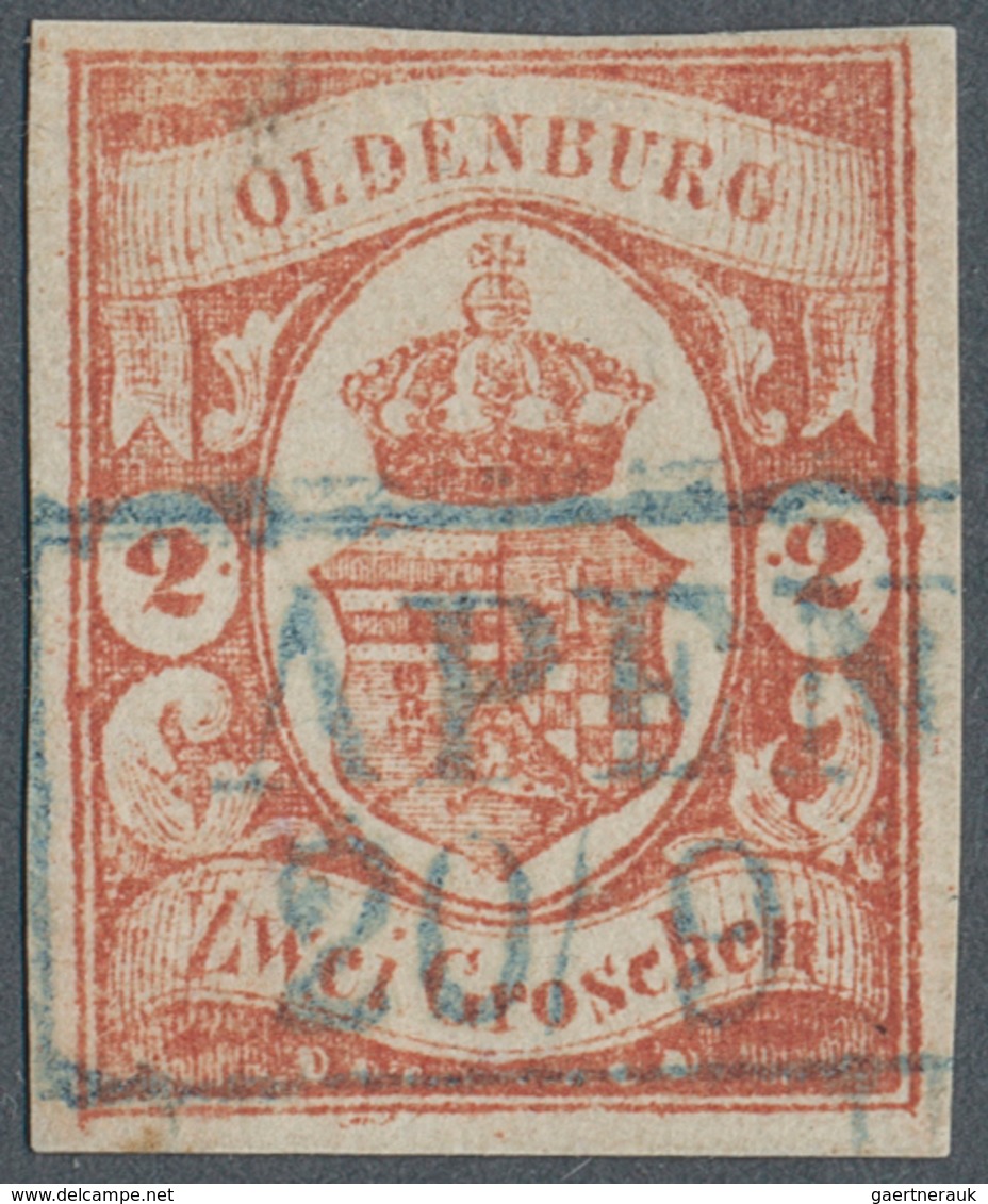 Oldenburg - Marken Und Briefe: 1861, 2 Gr. Wappen, Vollrandiges Und Sauber Gestempeltes Exemplar. Rs - Oldenburg