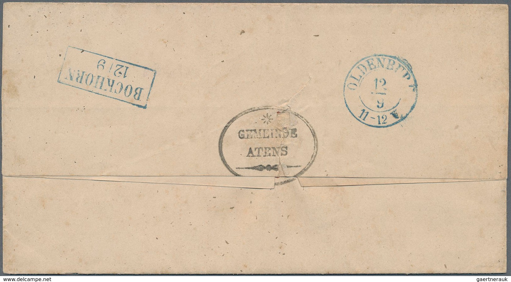 Oldenburg - Marken Und Briefe: 1862, 1/2 Gr Orange Im Waager. Paar Mit Gutem Durchstich Klar Entwert - Oldenburg