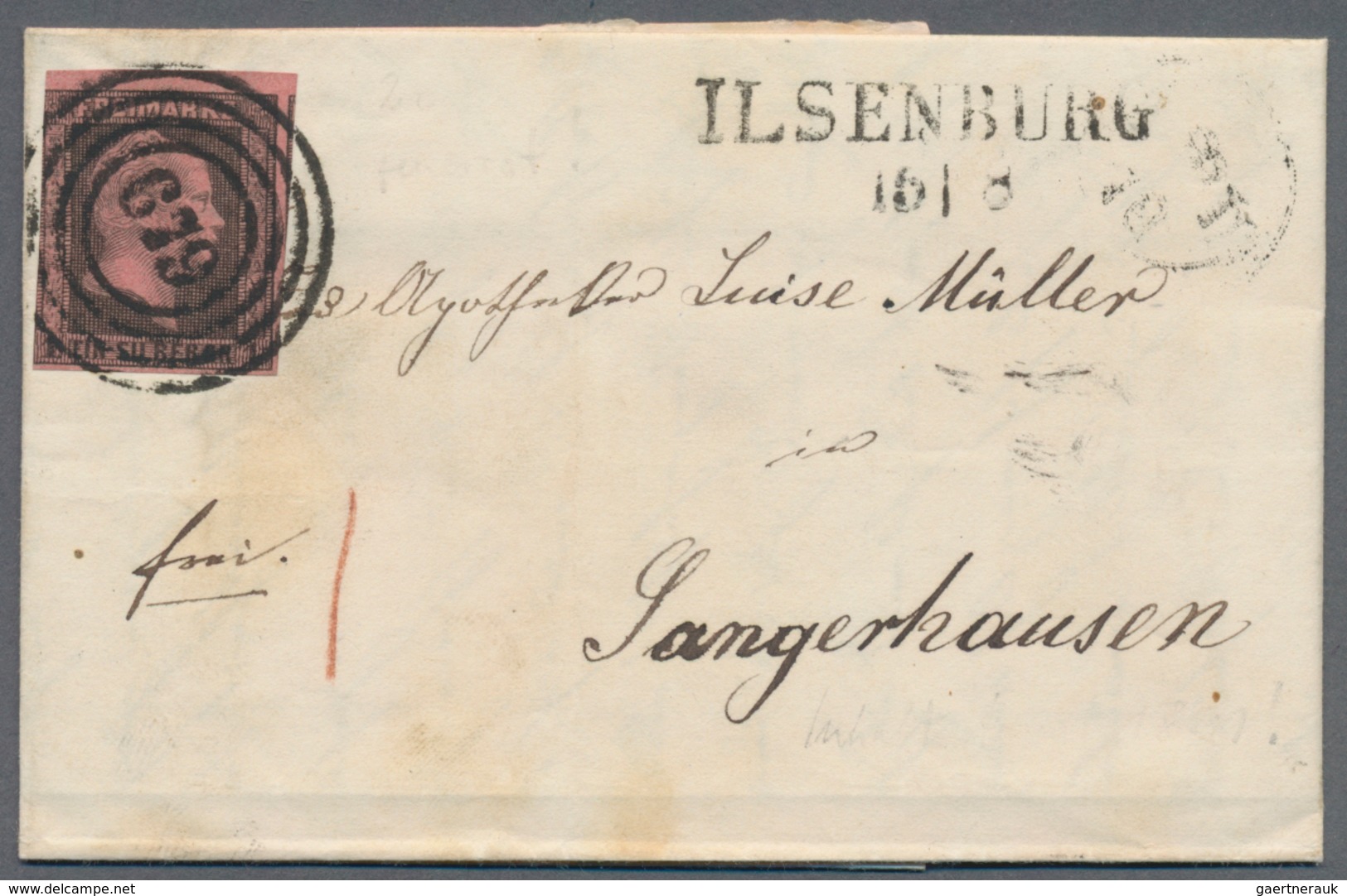 Preußen - Marken Und Briefe: 1851, 1 Sgr. Schwarz Auf Rot, Zwei Briefhüllen Je Mit Einzelfrankatur: - Other & Unclassified