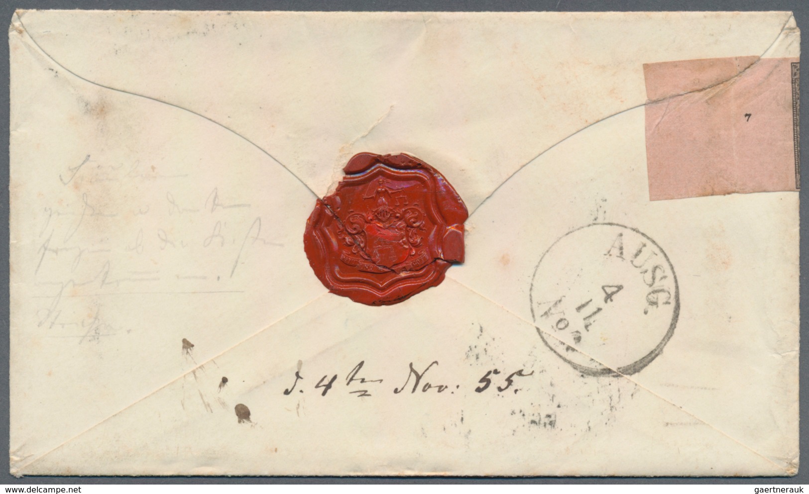 Preußen - Marken Und Briefe: 1850, 1 Sgr. Schwarz Auf Rosa, Waagerechter Rand-4er-Streifen Mit Reihe - Sonstige & Ohne Zuordnung