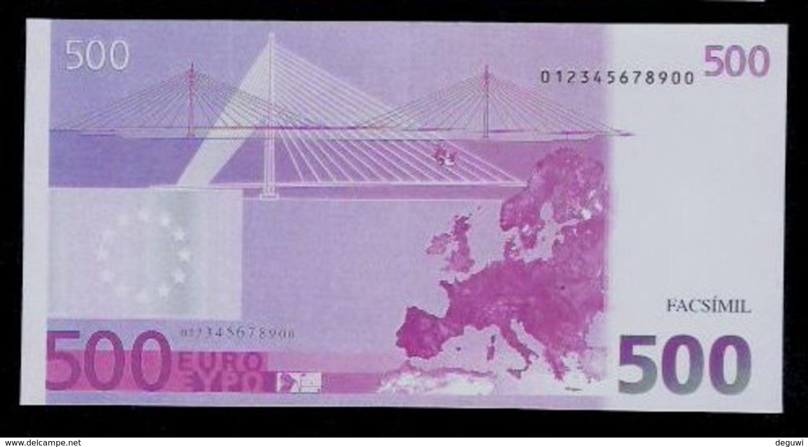 Polymer-Test Note "EMI 1997 FACSIMIL" 500 EURO, Euro Size, Beids. Druck, RRR, UNC - Sonstige & Ohne Zuordnung