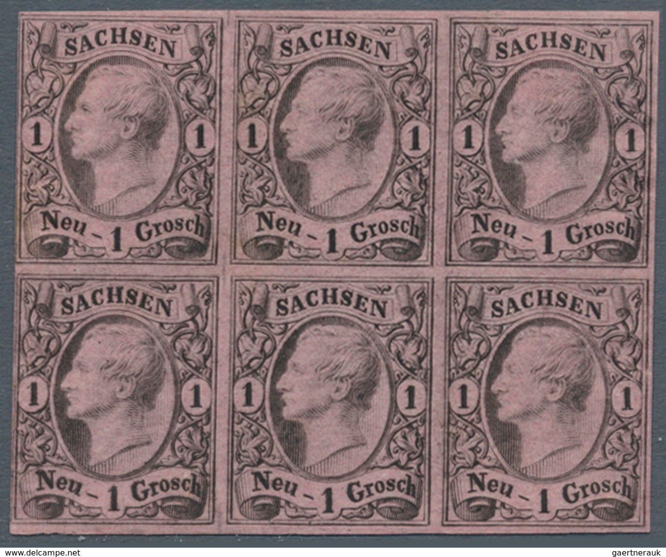 Sachsen - Marken Und Briefe: 1855, König Johann 1 Ngr. In B-Farbe Rötlichkarmin Im Ungebrauchten SEC - Saxe