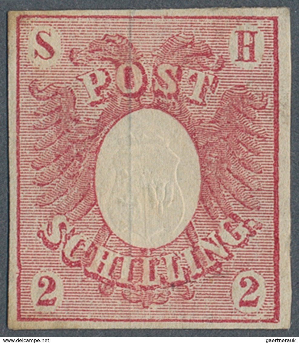 Schleswig-Holstein - Marken Und Briefe: 1850, Doppeladler 2 S. Rosarot, Vollrandiges, Farbfrisches E - Sonstige & Ohne Zuordnung