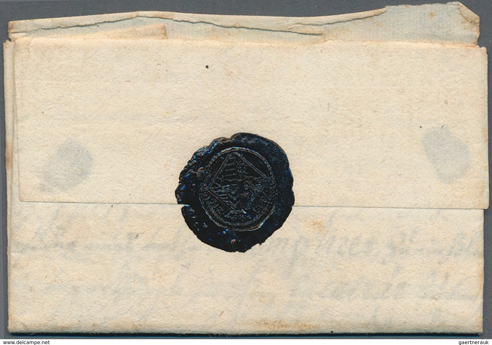 Thurn & Taxis - Vorphilatelie: 1649, Vorphila-Brief Mit Lacksiegel Auf Der Rückseite An Gräfin (wohl - Vorphilatelie