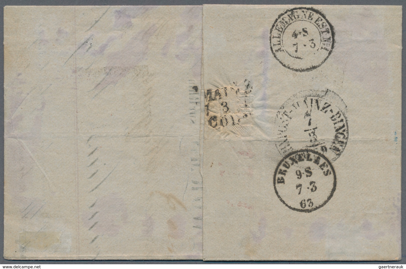 Thurn & Taxis - Marken Und Briefe: 1863, 16 Kreuzer Frankatur - Bestehend Aus 15 Kr. Und 1 Kr., Taxe - Other & Unclassified