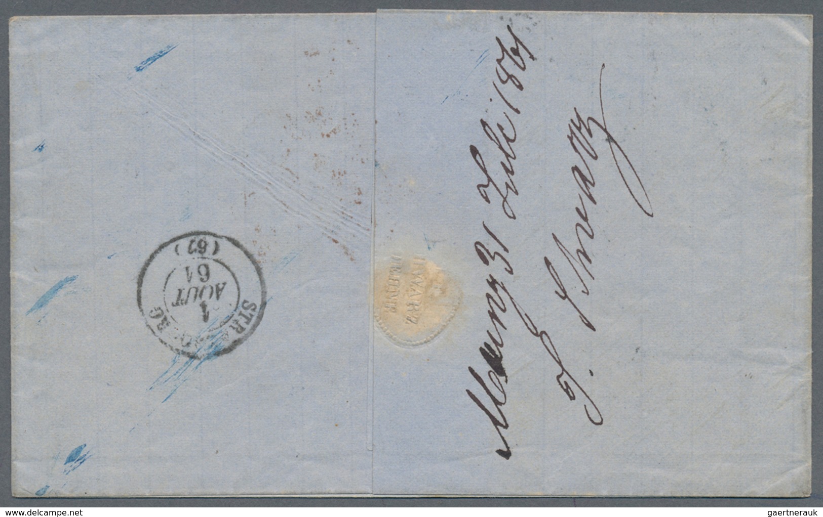 Thurn & Taxis - Marken Und Briefe: 1861, 12 Kreuzer-Frankatur, Bestehend Aus 3 Kr. Blau Und 9 Kr. Ge - Other & Unclassified