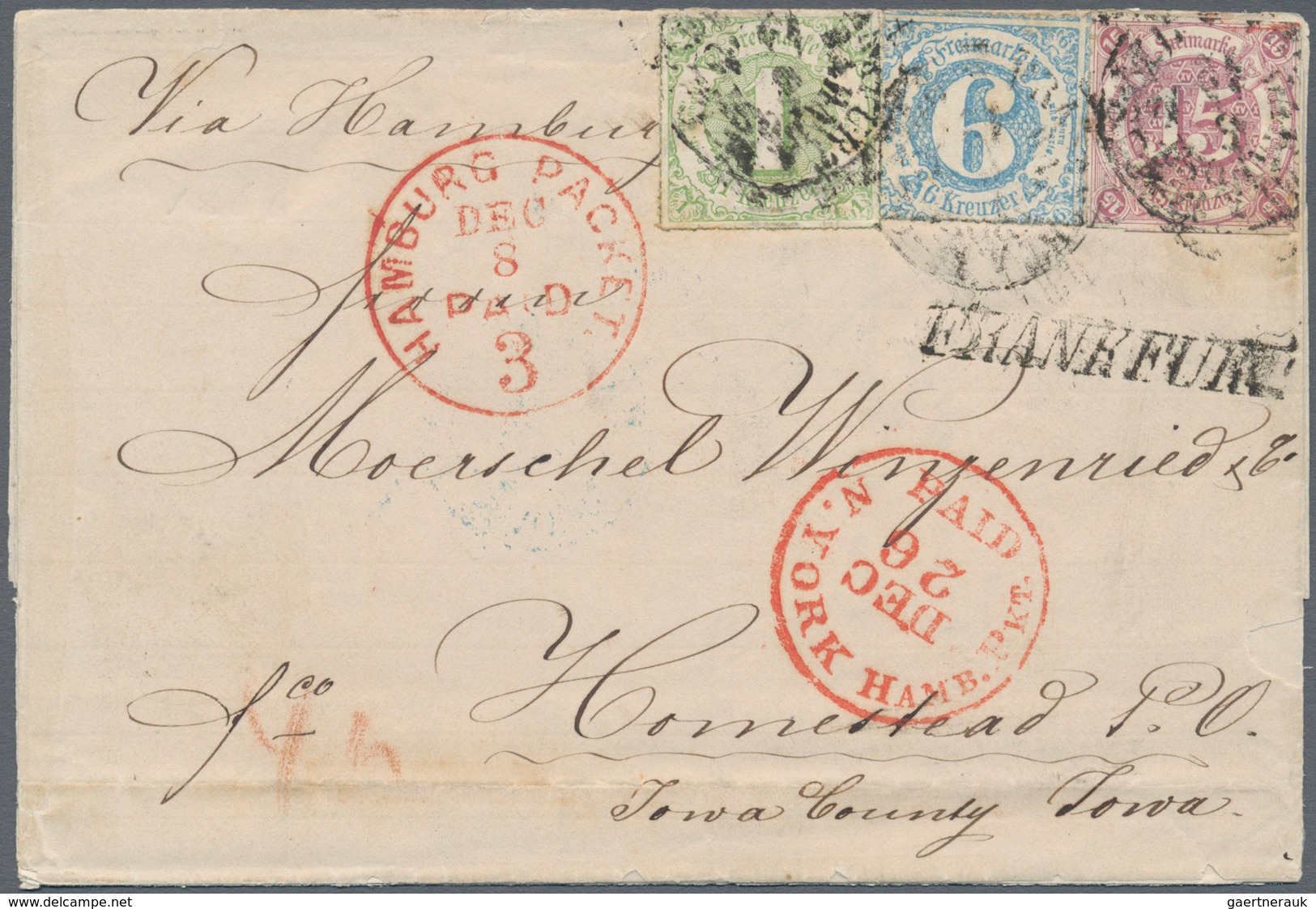 Thurn & Taxis - Marken Und Briefe: 1859/1866, 1 Kr Grün, Farbig Durchstochen, 6 Kr Hellblau, Farblos - Autres & Non Classés