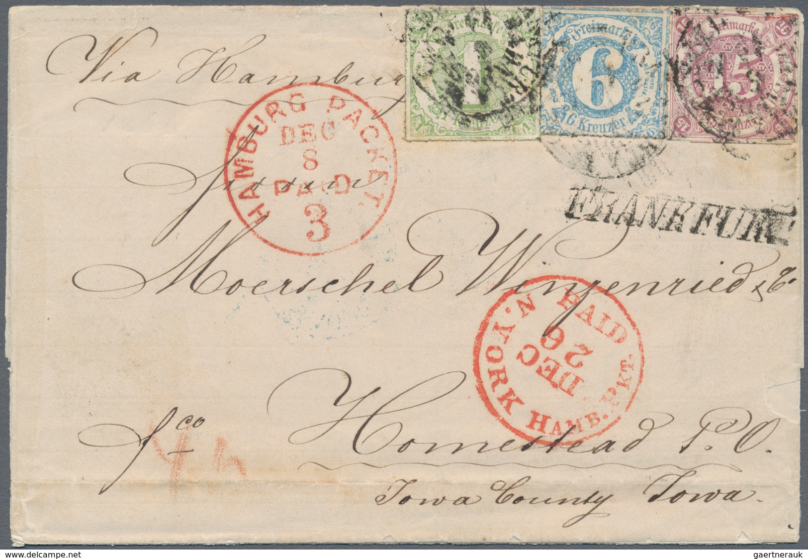 Thurn & Taxis - Marken Und Briefe: 1859/1866, 1 Kr Grün, Farbig Durchstochen, 6 Kr Hellblau, Farblos - Other & Unclassified