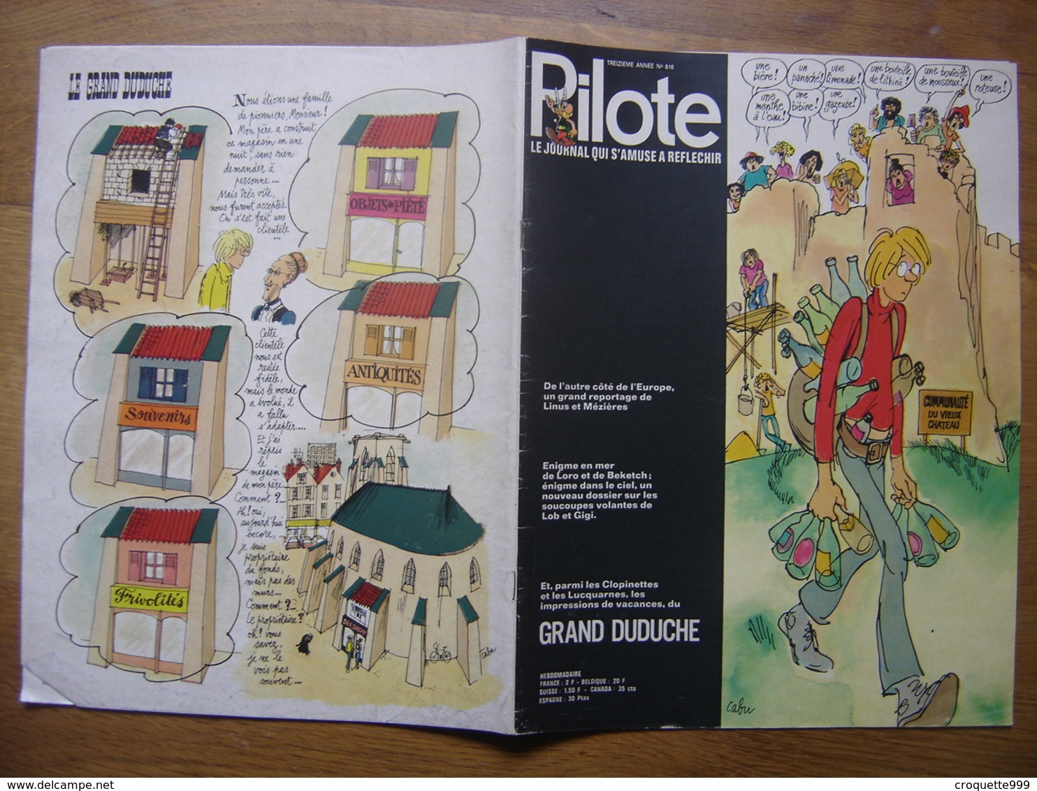 1971 PILOTE 616 Le Grand Duduche BD - Pilote