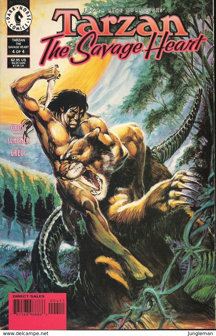 Tarzan - The Savage Heart - #1 2 3 4 - Full Series - Dark Horse Comics - In English - Mike Grell & Chris Schenck - 1999 - Altri Editori