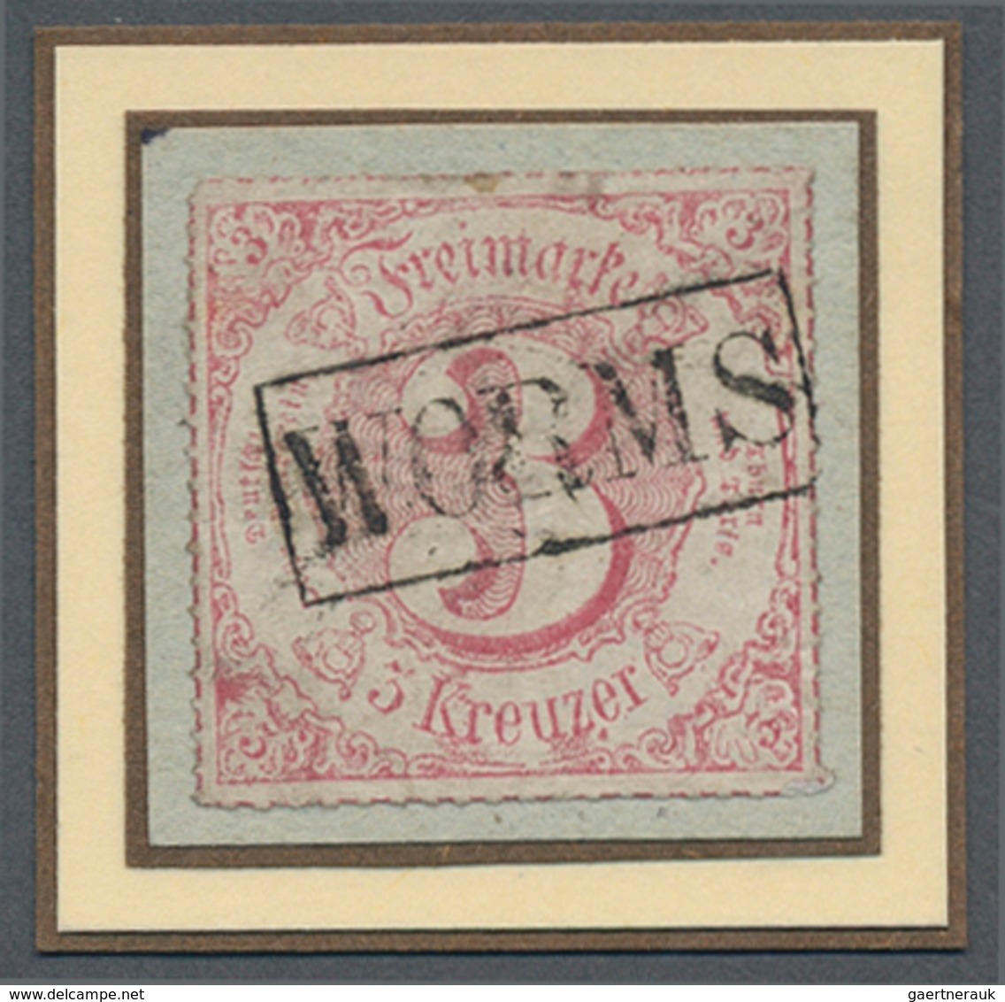 Thurn & Taxis - Ortsstempel: WORMS, Ra 1 Schwarz, Sog. "Stationsstempel" Ideal Zentriert Bzw. Glaskl - Other & Unclassified