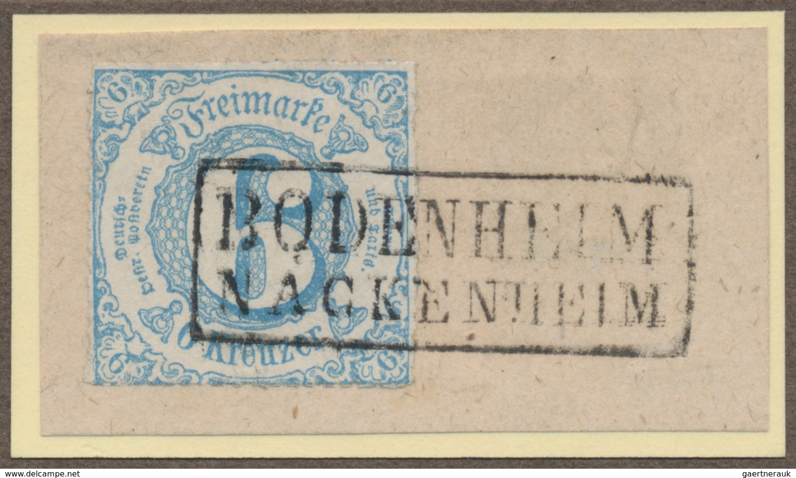 Thurn & Taxis - Postablagestempel: NACKENHEIM-BODENHEIM, Ra 2 Schwarz Ideal Abgeschlagen Auf 3 Kr. B - Autres & Non Classés