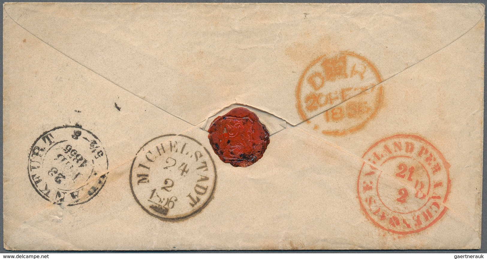 Thurn & Taxis - Besonderheiten: 1856, "incoming Mail" Aus TORQUAY/Australien Nach MICHELSTADT/Odenwa - Other & Unclassified