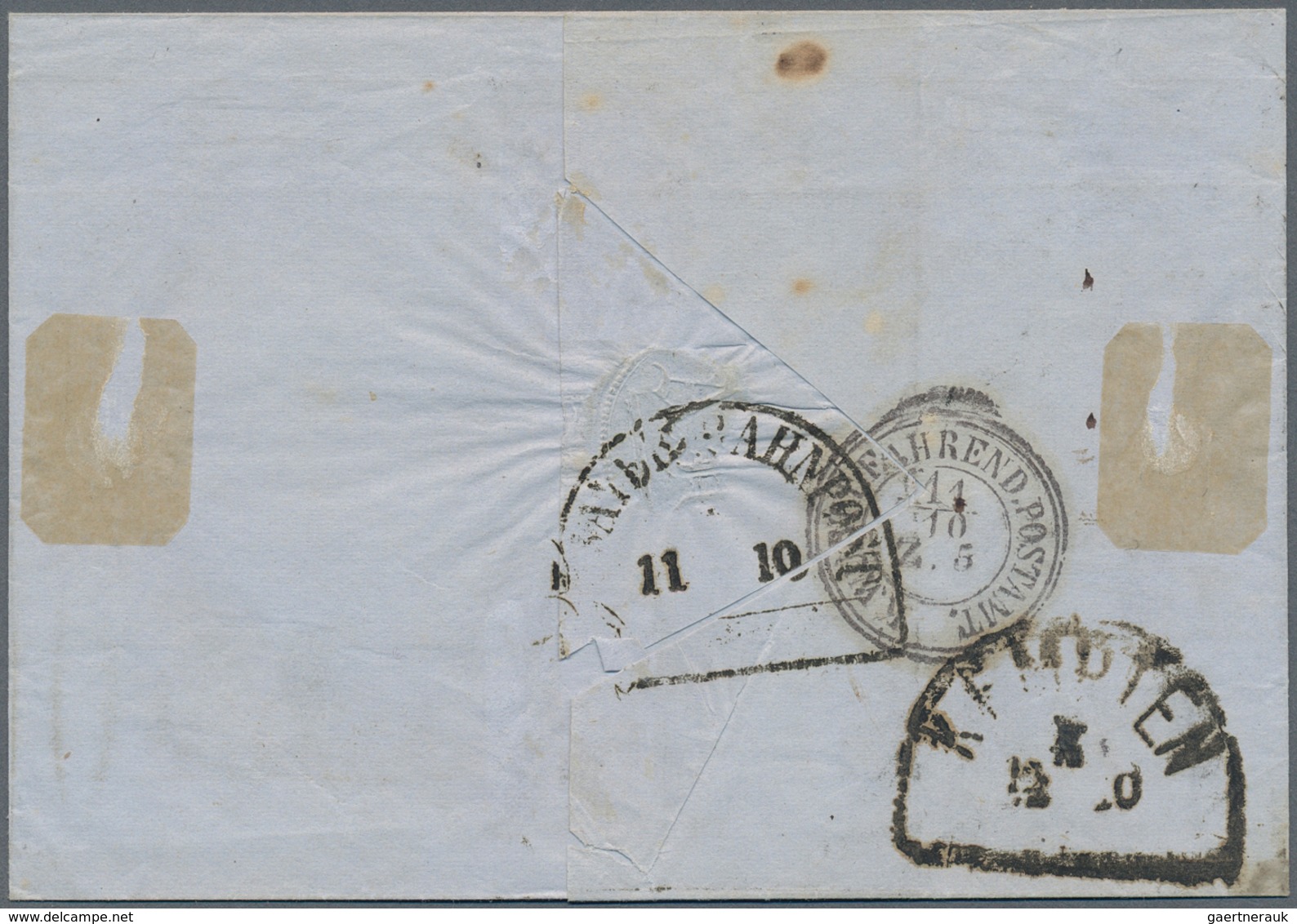 Württemberg - Marken Und Briefe: 1861, 6 Kreuzer Geschnitten In Sehr Seltener Mischfrankatur Mit 3 K - Autres & Non Classés