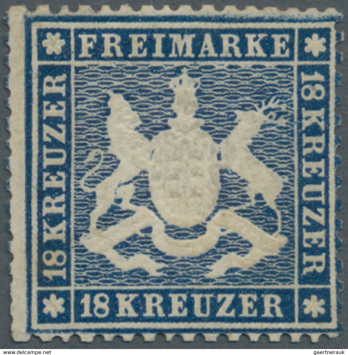 Württemberg - Marken Und Briefe: 1861, 18 Kr. Dunkelblau, Eng Gezähnt, Dünnes Papier, Ungebraucht Mi - Other & Unclassified