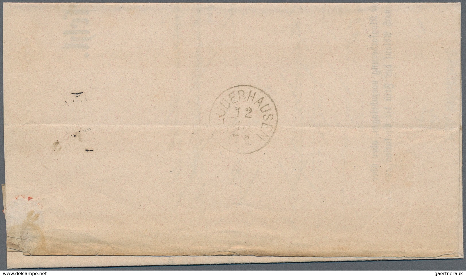 Württemberg - Marken Und Briefe: 1872, 1 Kreuzer Blaugrün Auf Faltbrief Mit Zahlungsbefehl Von K3 SC - Autres & Non Classés
