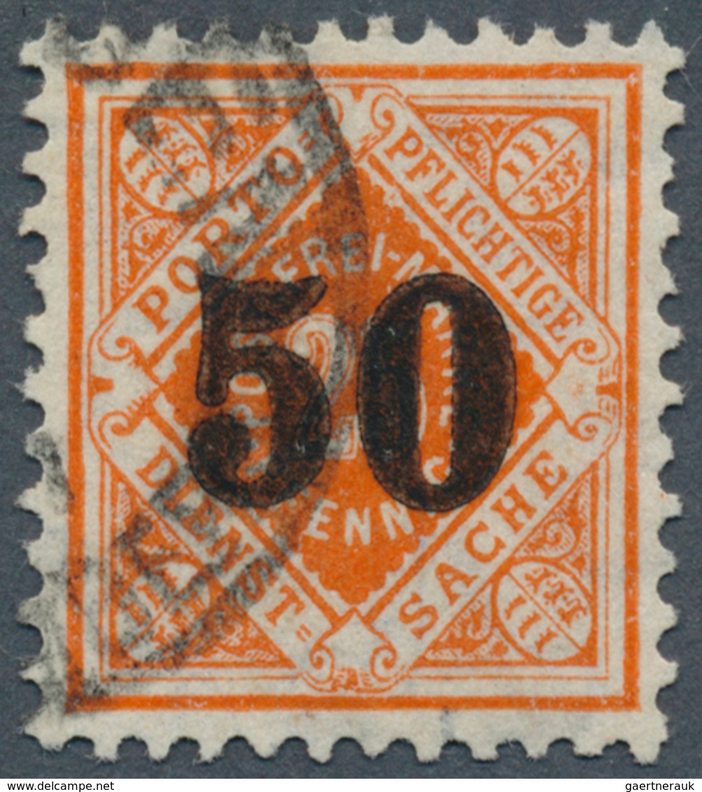 Württemberg - Marken Und Briefe: 1923, Dienstmarke "50" Auf 25 Pf. Rotorange, Einwandfrei Gezähnt Mi - Other & Unclassified