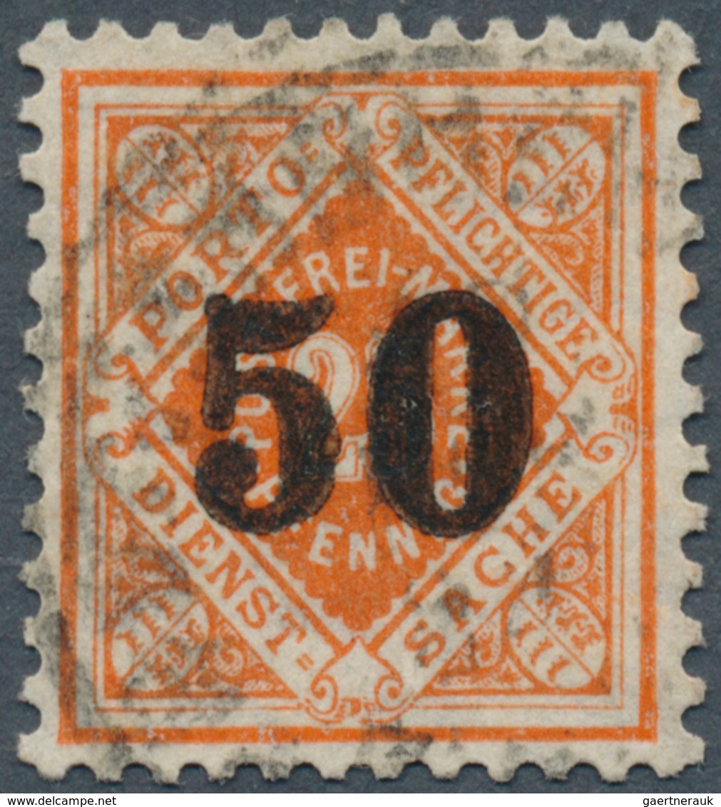 Württemberg - Marken Und Briefe: 1923, Dienstmarke "50" Auf 25 Pf. Rotorange, Einwandfrei Gezähnt Mi - Other & Unclassified
