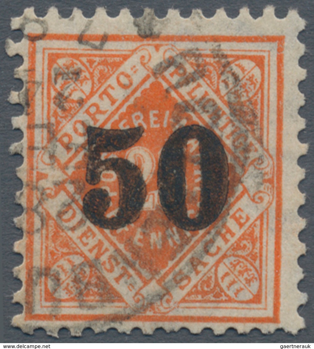 Württemberg - Marken Und Briefe: 1923, Dienstmarke 25 Pf Mit Aufdruck 50 (PF) Bedarfsgebrauchtes Exe - Other & Unclassified