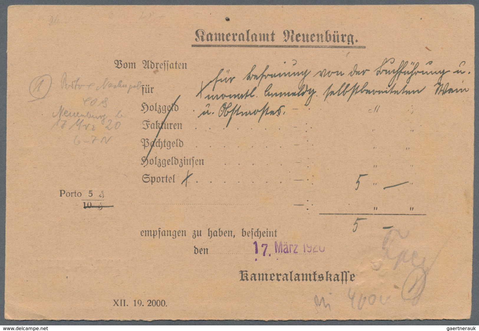 Württemberg - Marken Und Briefe: 1919, 40 Pfg. Volksstaat Als Portogerechte Einzelfrankatur Auf Nach - Other & Unclassified