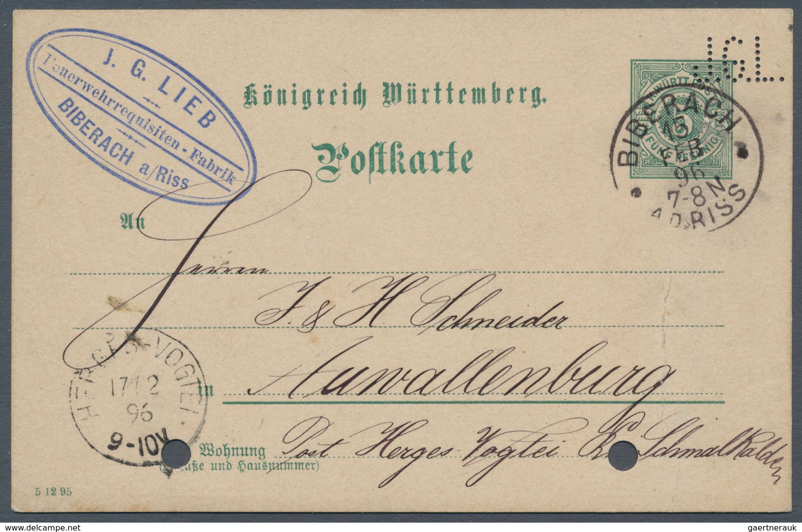 Württemberg - Ganzsachen: 1895/1901 Drei Bedarfsverwendete Ganzsachenkarten Alle Mit Unterschiedlich - Sonstige & Ohne Zuordnung