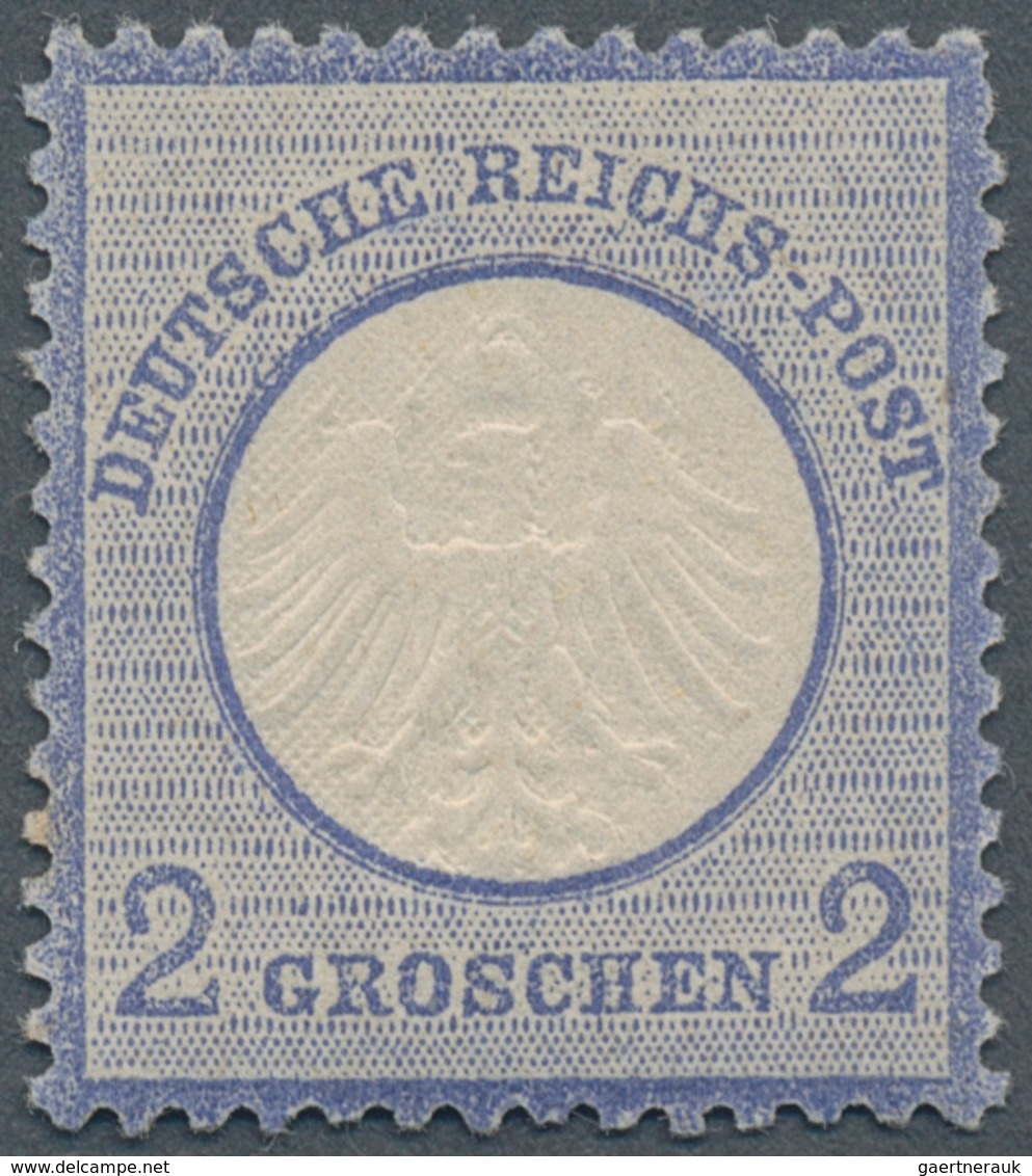 Deutsches Reich - Brustschild: 1872, Kleiner Schild 2 Gr. Grauultramarin, Farbfrisches Exemplar In G - Neufs