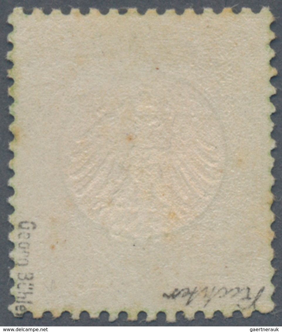 Deutsches Reich - Brustschild: 1872, 1 Kr. Kleiner Schild Gelblichgrün, Ungebraucht Mit Originalgumm - Unused Stamps