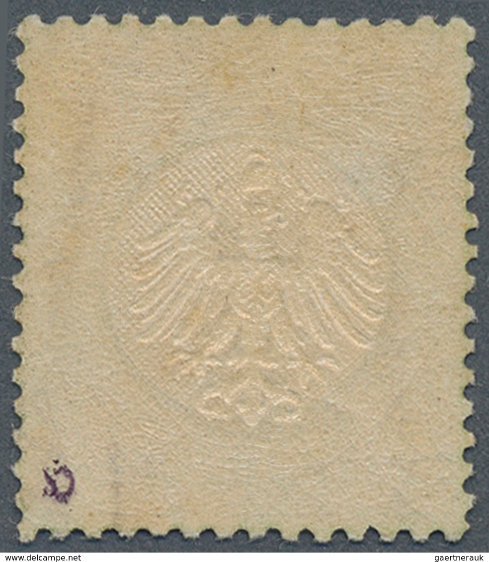 Deutsches Reich - Brustschild: 1872, Kleiner Schild 1 Kr. Grün, Farbfrisches Exemplar In üblicher Zä - Ungebraucht