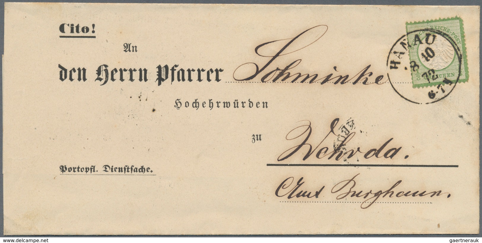 Deutsches Reich - Brustschild: 1872, Kleiner Schild 1 Kr. Smaragdgrün (Zähnung Teils Etwas Flach) Au - Neufs
