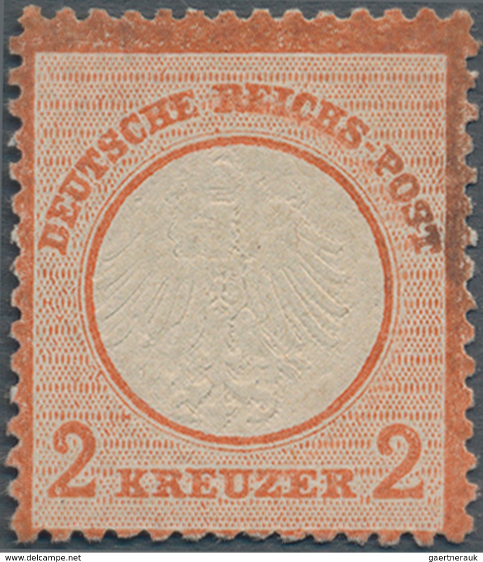 Deutsches Reich - Brustschild: 1872, 2 Kreuzer Rötlichorange Kleiner Schild, Ungebraucht Mit Origina - Ungebraucht