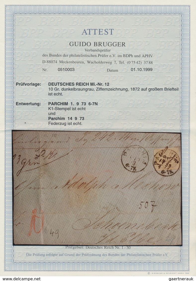 Deutsches Reich - Brustschild: 10 Gr Dunkelbraungrau (winzige Eckzahnaufrauhung Sonst Tadellos) Zent - Neufs