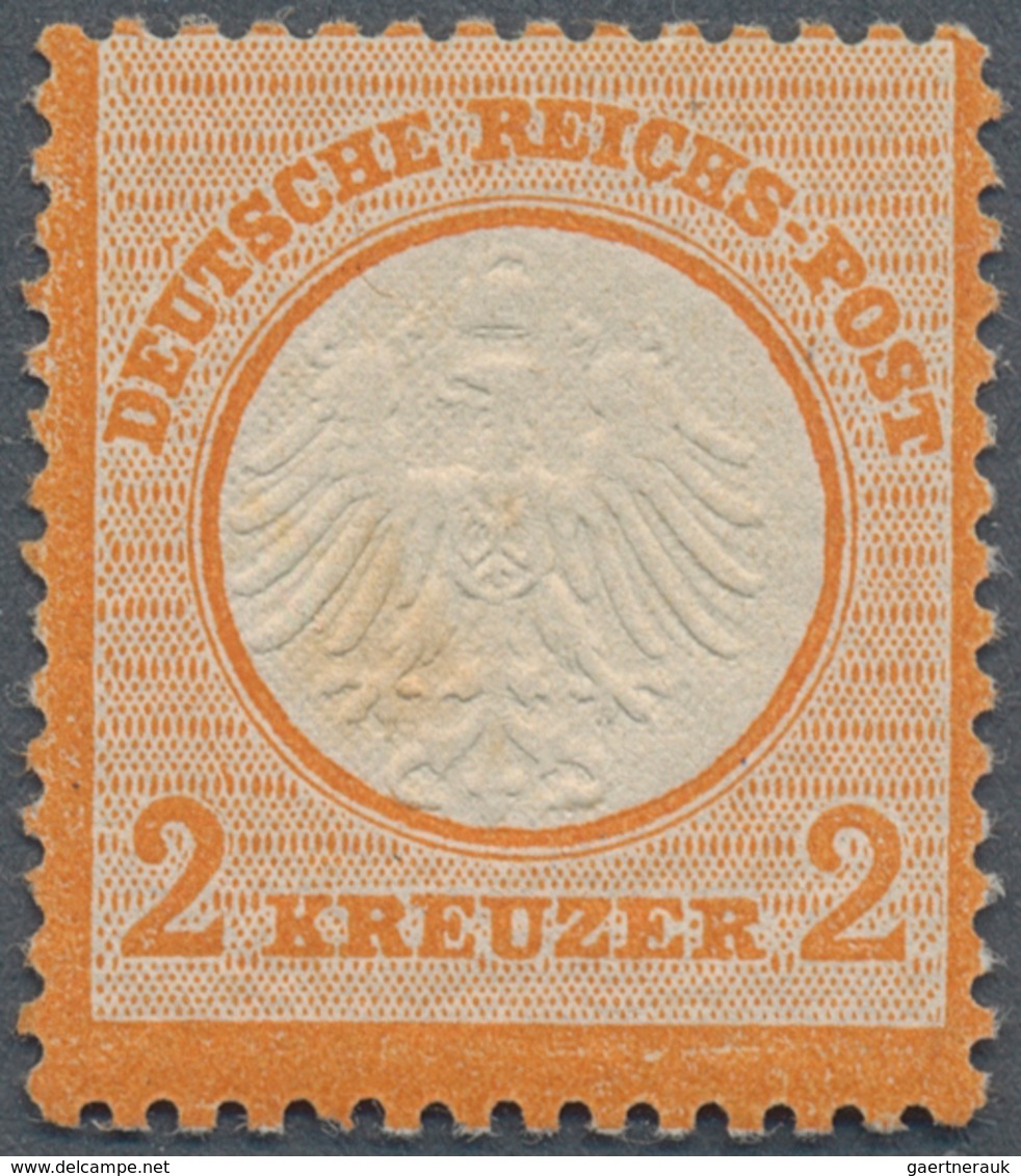 Deutsches Reich - Brustschild: 1972, Kleiner Schild 2 Kr. Orange, Farbfrisches Exemplar In Guter Zäh - Neufs