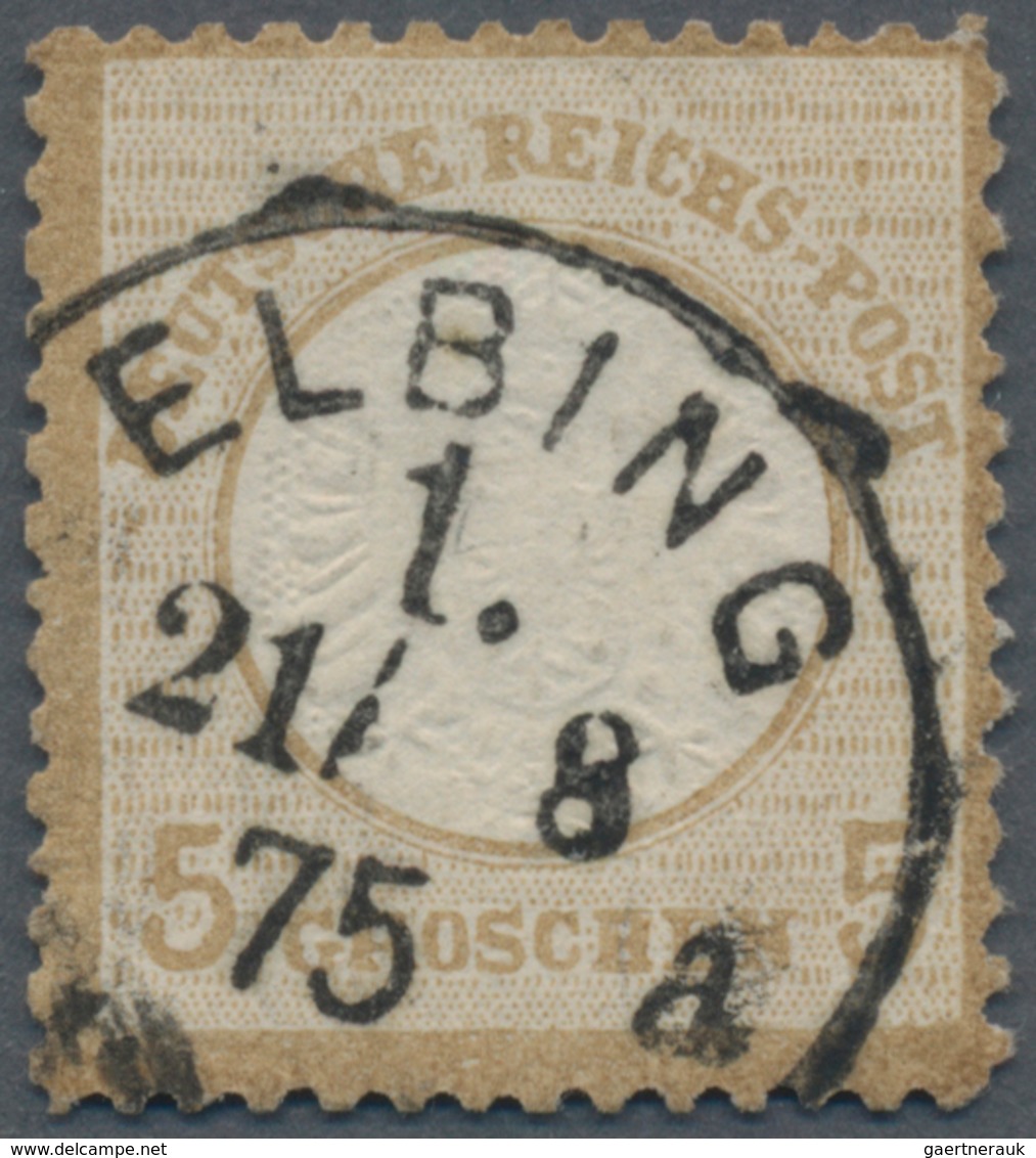Deutsches Reich - Brustschild: 1872, "ELBINGER POSTFÄLSCHUNG" 5 Gr. Lehmgraubraun, Großer Schild, Fa - Neufs