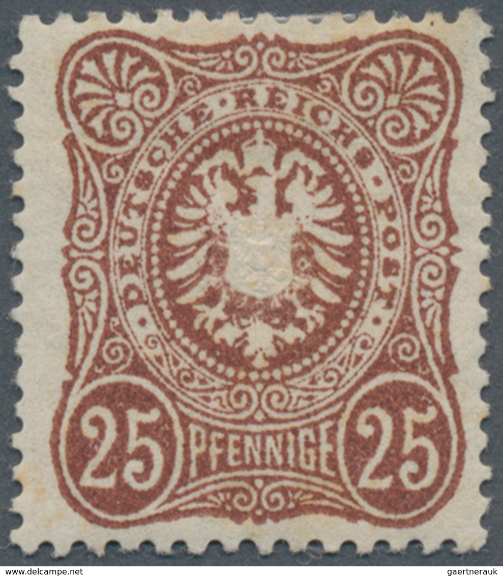 Deutsches Reich - Pfennige: 1875, 25 Pfge. Lilabraun, Farbrisch Und Gut Gezähnt, Ungebraucht Mit Fal - Lettres & Documents