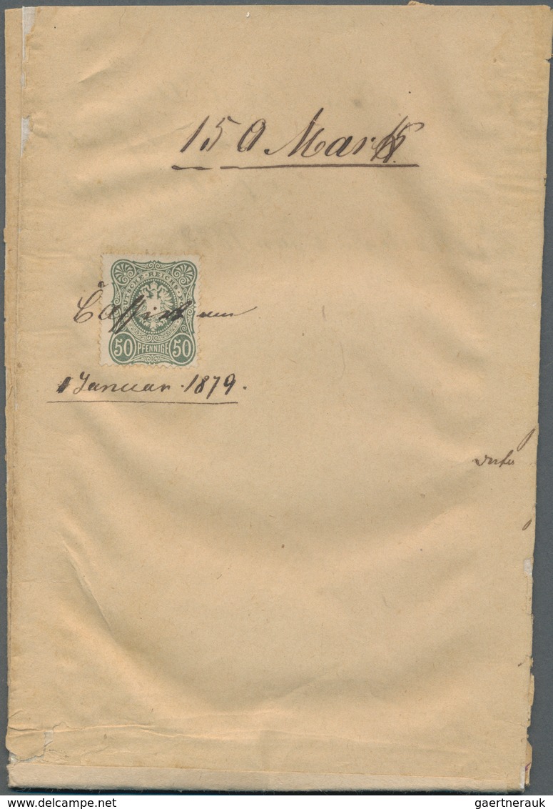 Deutsches Reich - Pfennig: 1879, 50 Pfg. Aus Privatem Schuldschein über 150 Mark Aus Wickede Vom 1.1 - Covers & Documents