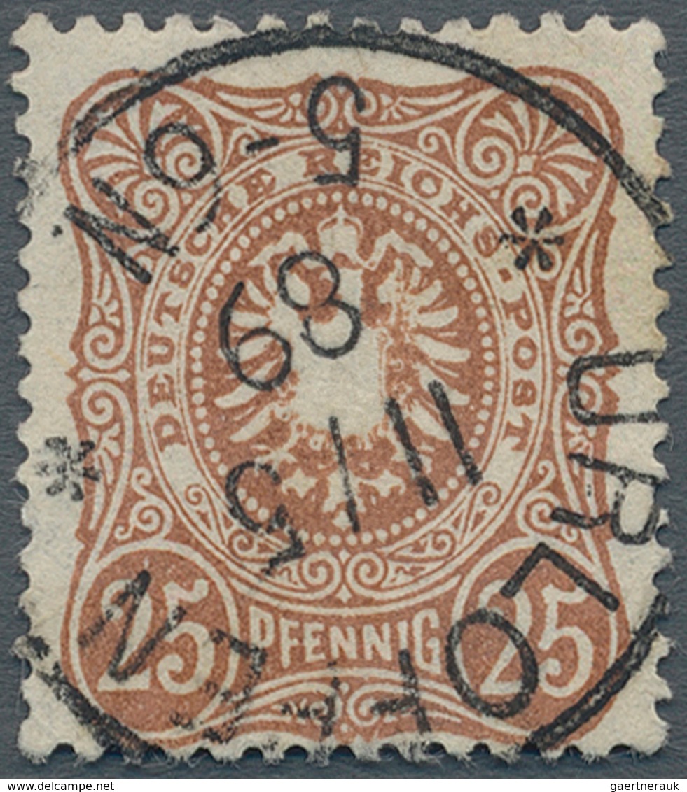 Deutsches Reich - Pfennig: 1880, 25 Pfg. Lebhaftbraunocker, Glasklar Zentrisch Gestempeltes Exemplar - Briefe U. Dokumente