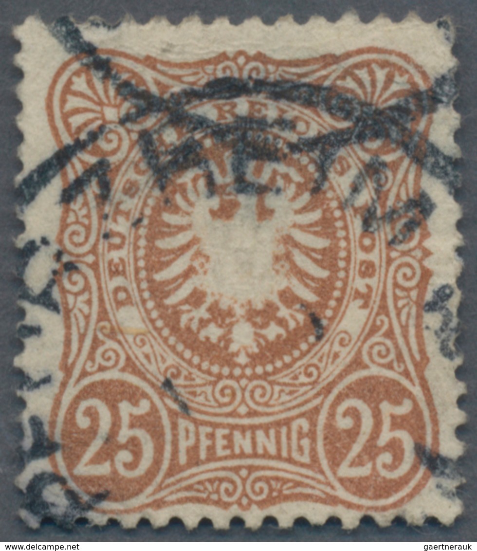 Deutsches Reich - Pfennig: 1880, 25 Pfg. Lebhaftbraunocker, Sauber Gestempeltes Exemplar "PFORZHEIM" - Lettres & Documents