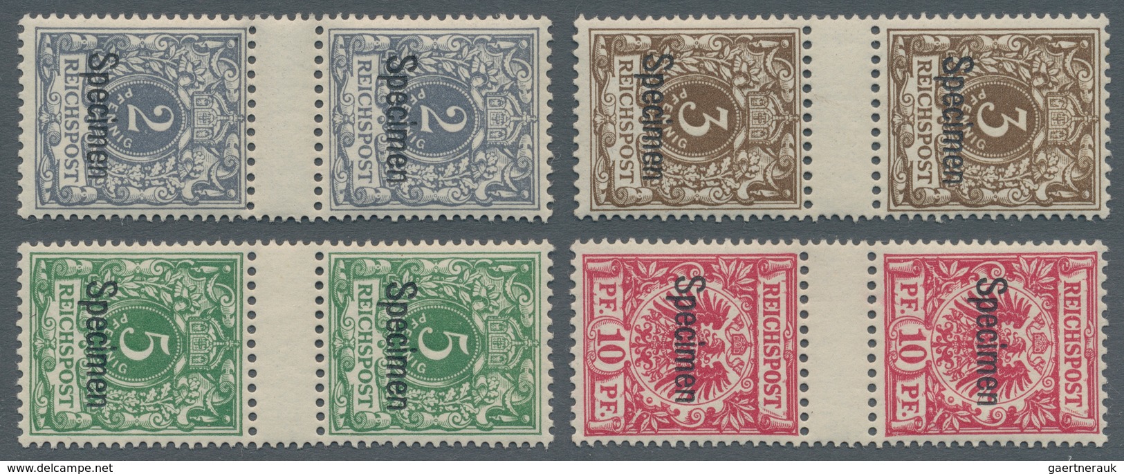 Deutsches Reich - Krone / Adler: 1890/1900, 3 Pfg. Bis 50 Pfg. Krone/Adler Sowie Ergänzungswert 2 Pf - Unused Stamps